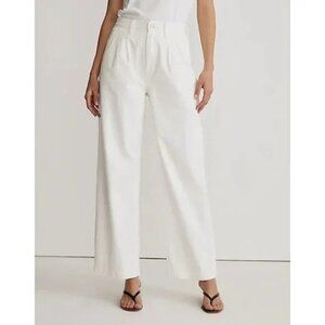 Madewell NWT New Harlow Wide Leg White Jeans Sz 33